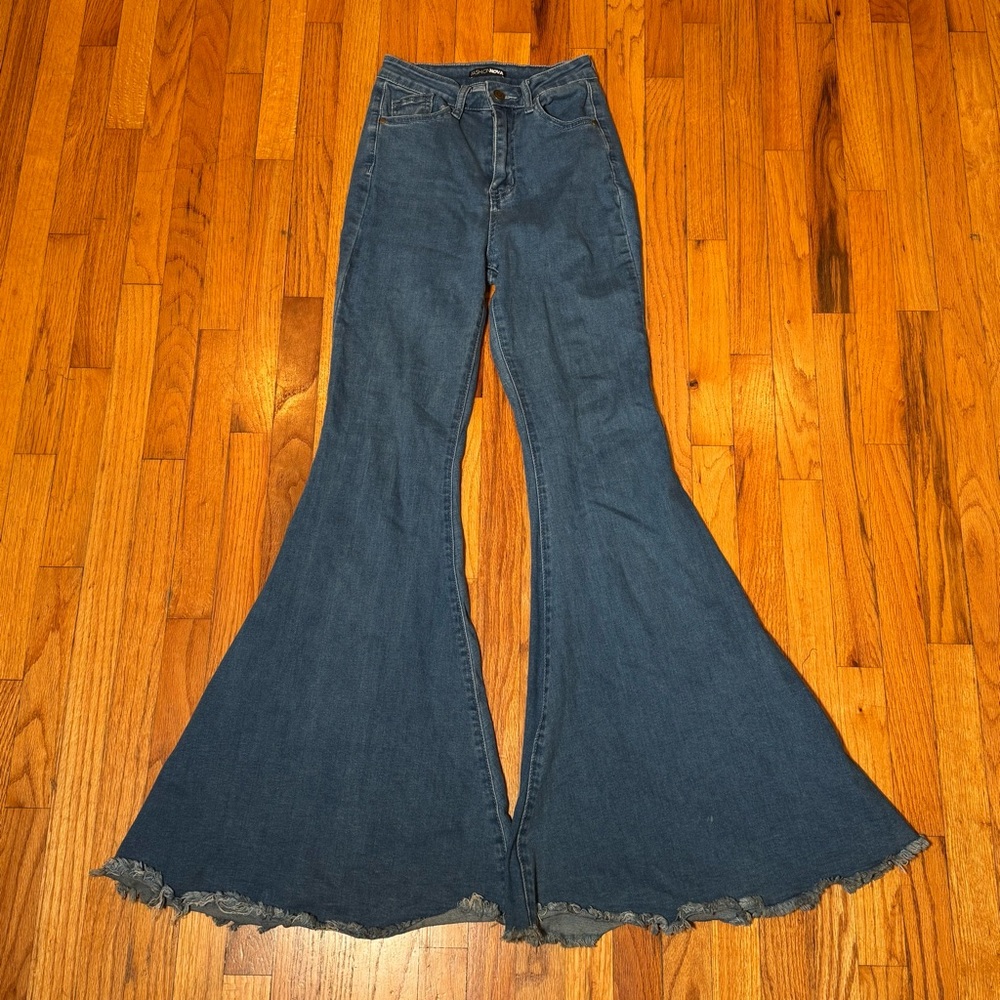 Fashion Nova Dark Blue Flare Jeans